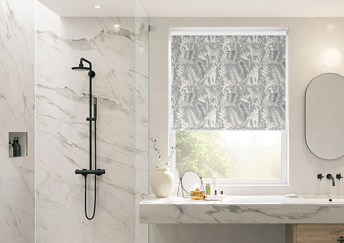 Tropical Wildcats, Temple Grey - Twist&Fit Roller Blind - Image 3